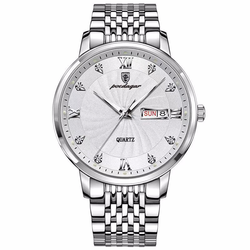 Men's Gold Stainless Steel Quartz Watch - Waterproof & Stylish — image 6