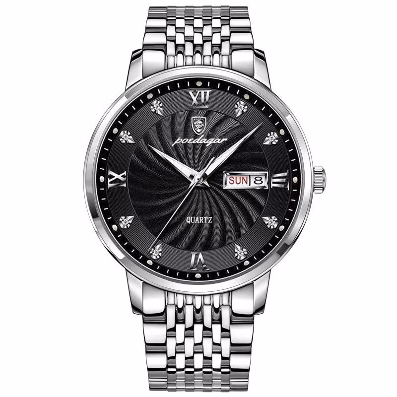 Men's Gold Stainless Steel Quartz Watch - Waterproof & Stylish — image 5