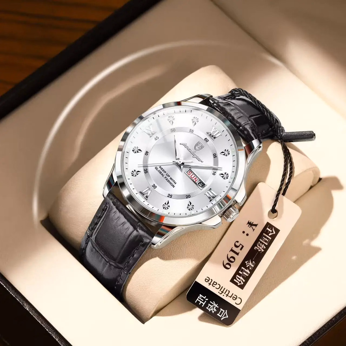 POEDAGAR 855 Men's Luxury Dual Calendar Waterproof Watch — image 12
