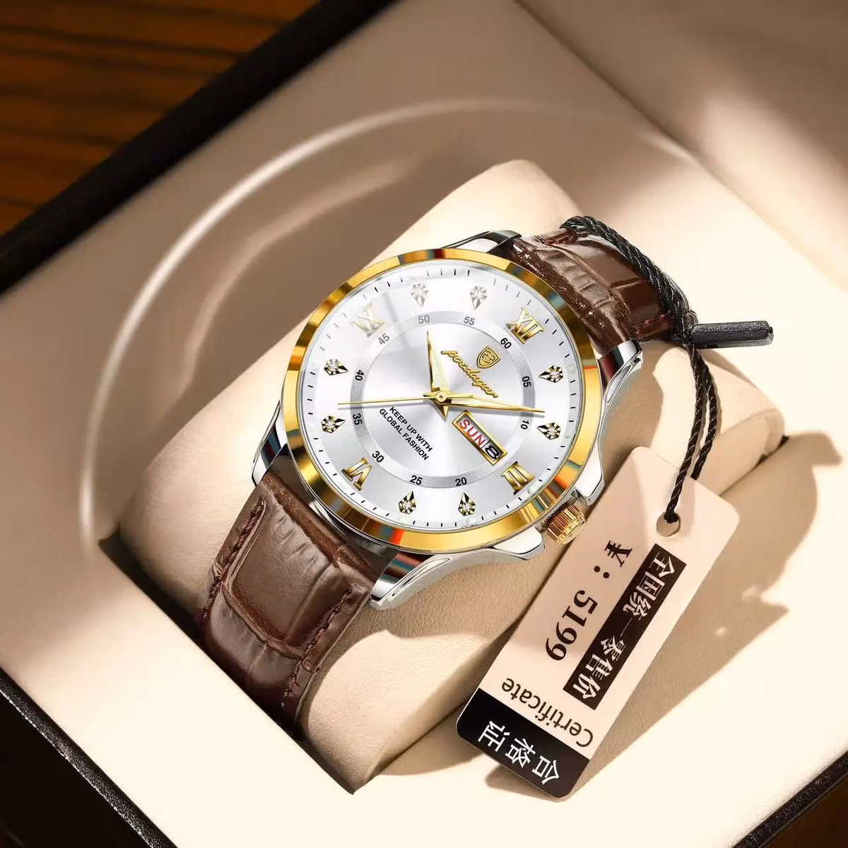 POEDAGAR 855 Men's Luxury Dual Calendar Waterproof Watch — image 8