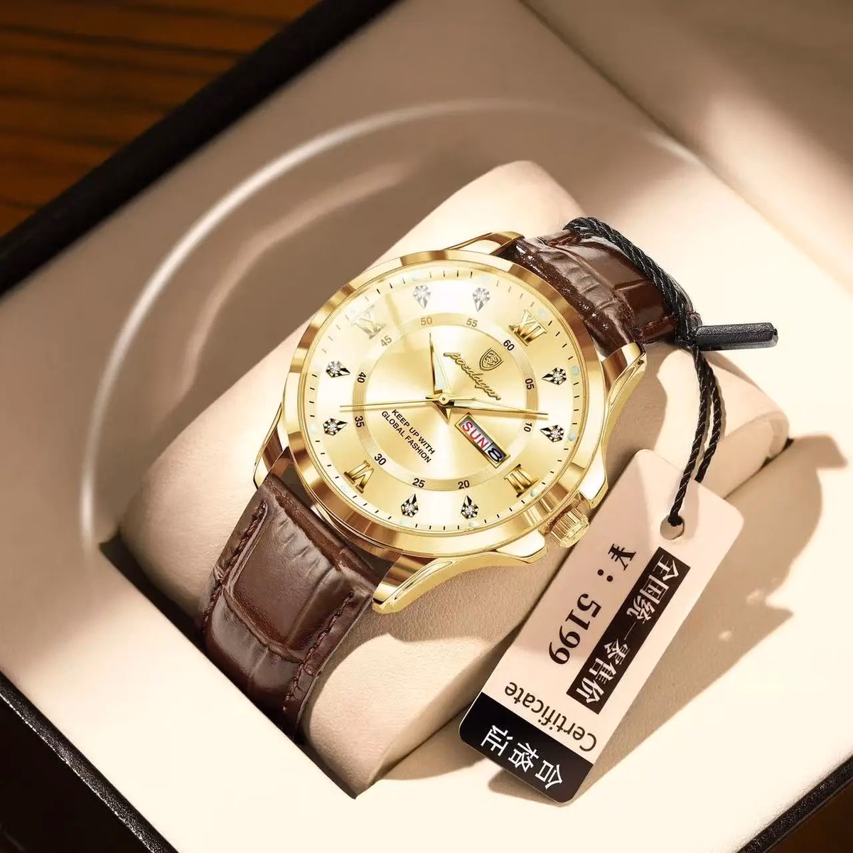 POEDAGAR 855 Men's Luxury Dual Calendar Waterproof Watch — image 15