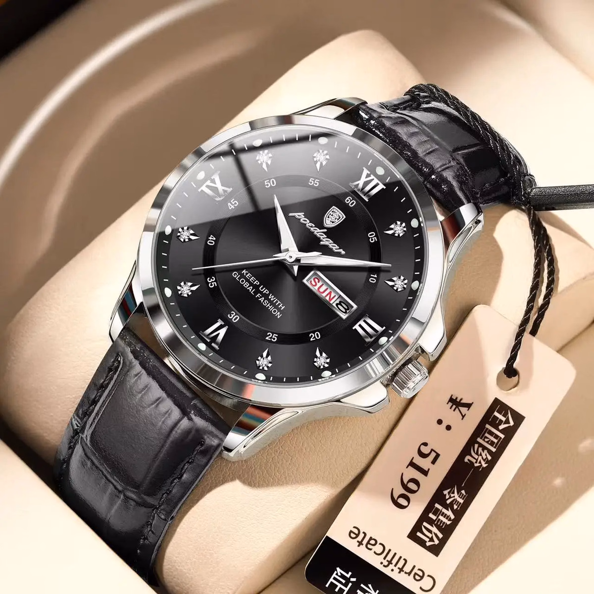 POEDAGAR 855 Men's Luxury Dual Calendar Waterproof Watch — image 13