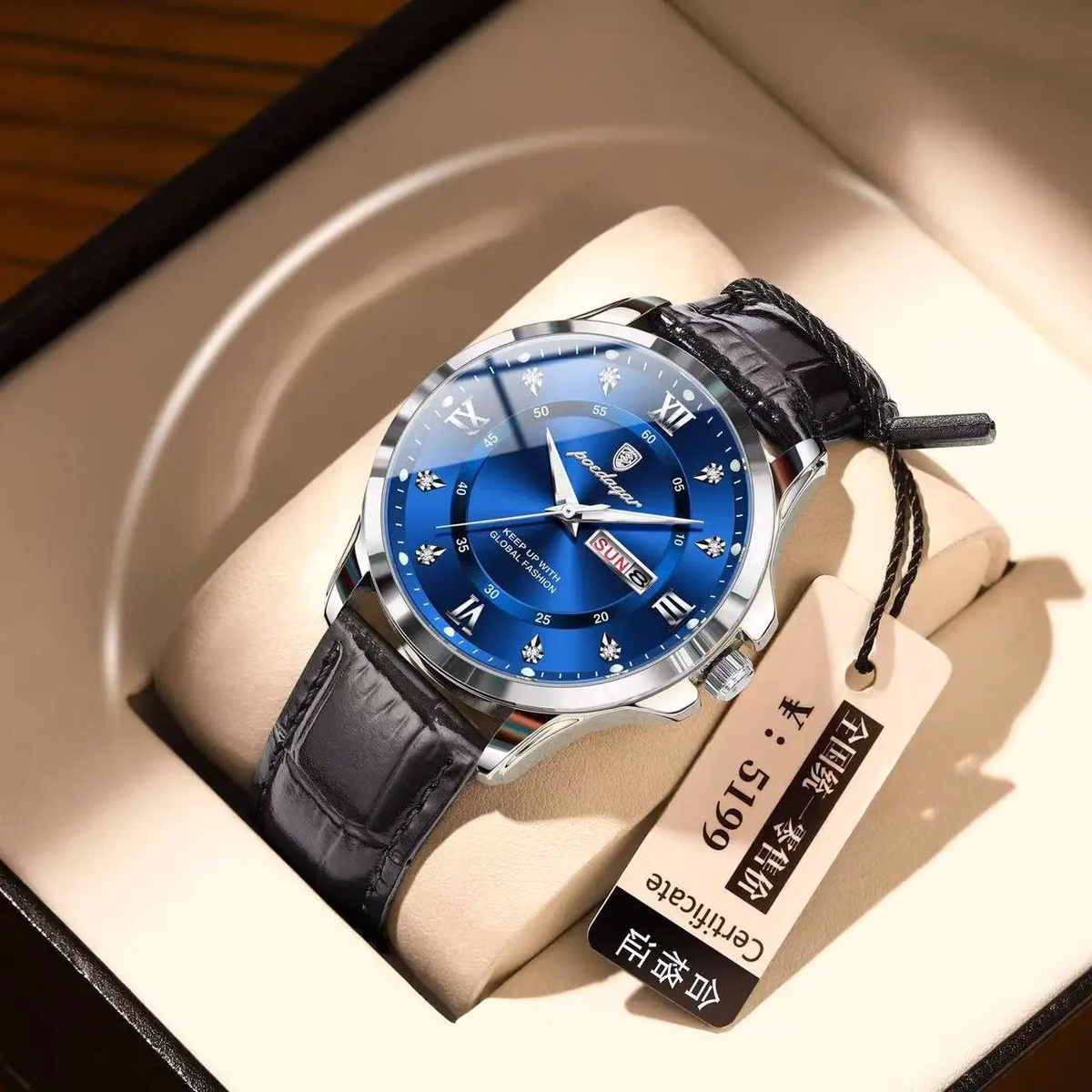 POEDAGAR 855 Men's Luxury Dual Calendar Waterproof Watch — image 11