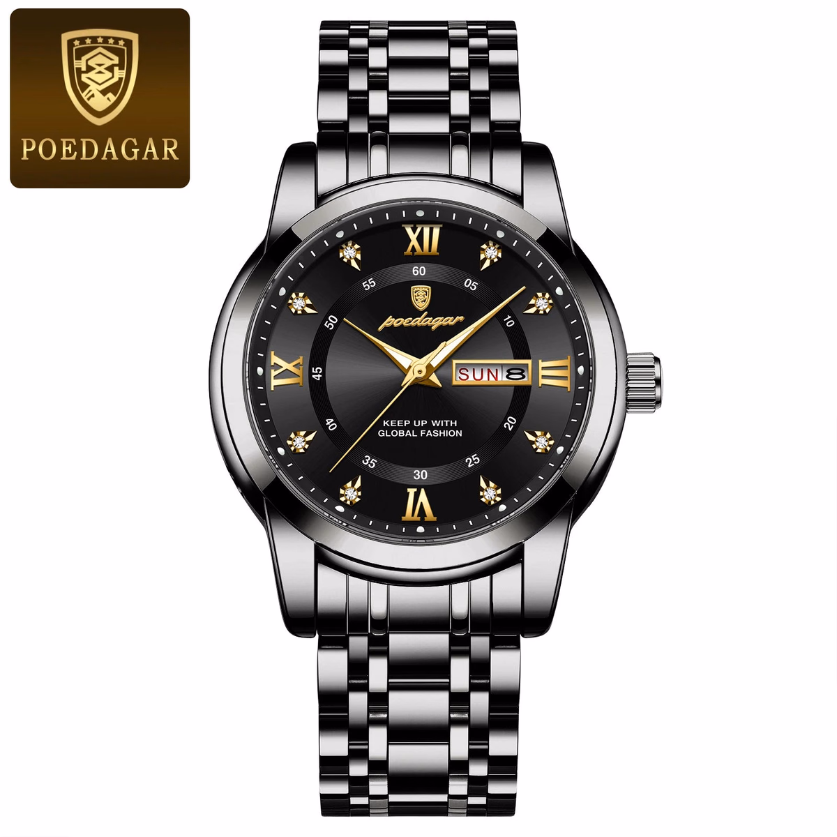 POEDAGAR Luxury Men's Luminous Quartz Watch — image 9