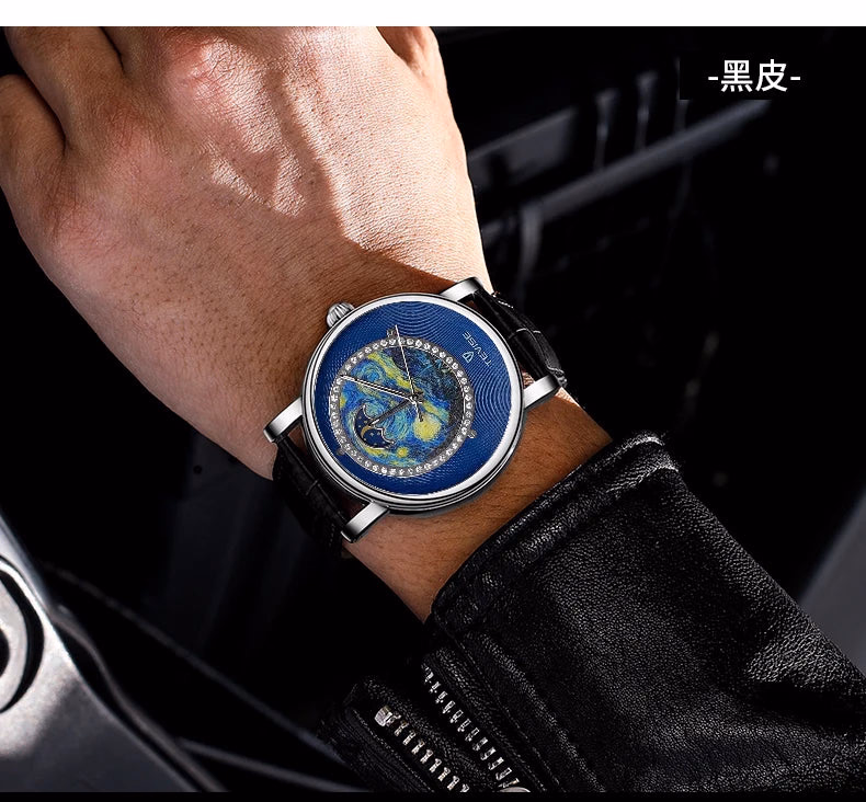 Men's Zircon Art Design Mechanical Watch with Power Reserve — image 7