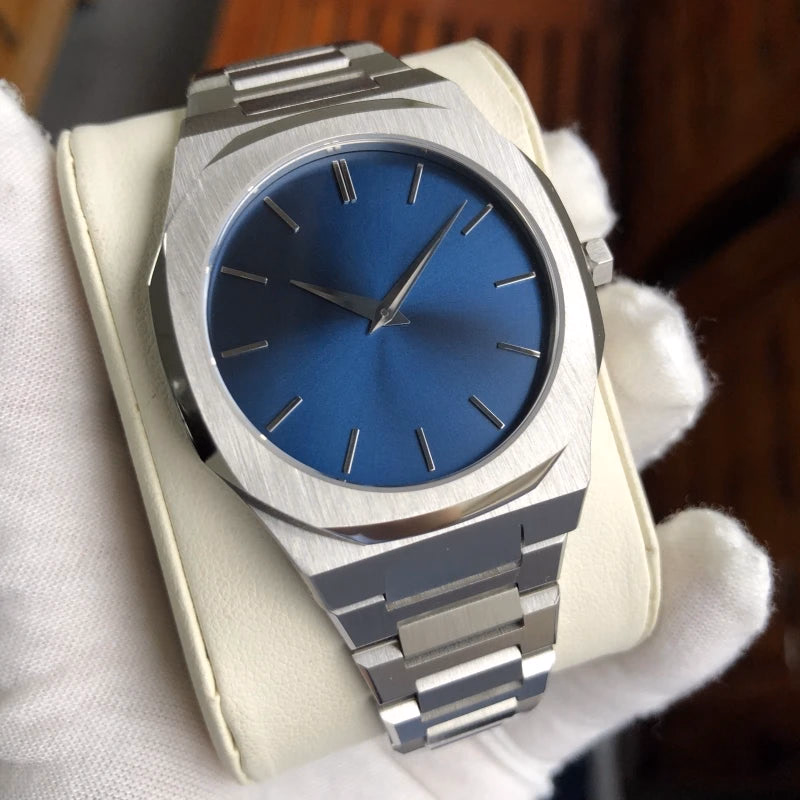 Men's 40mm Ultra-Thin Quartz Watch 316L Steel, Water Resistant — image 11