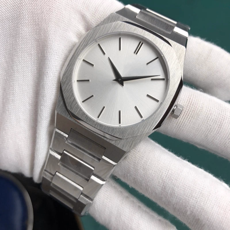 Men's 40mm Ultra-Thin Quartz Watch 316L Steel, Water Resistant — image 2