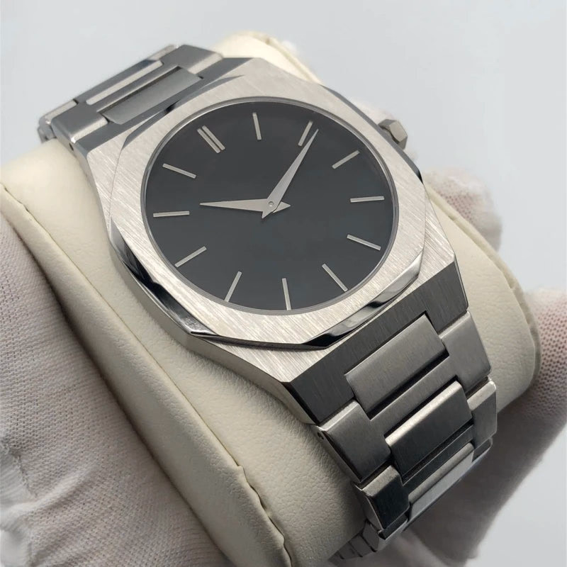 Men's 40mm Ultra-Thin Quartz Watch 316L Steel, Water Resistant — image 9