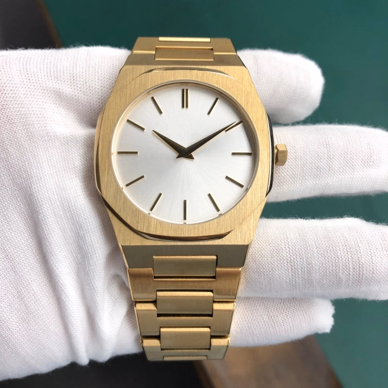 Men's 40mm Ultra-Thin Quartz Watch 316L Steel, Water Resistant — image 7