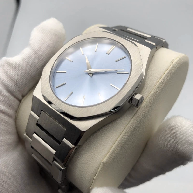 Men's 40mm Ultra-Thin Quartz Watch 316L Steel, Water Resistant — image 4