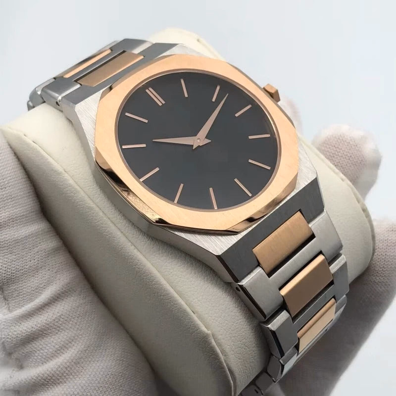 Men's 40mm Ultra-Thin Quartz Watch 316L Steel, Water Resistant — image 15