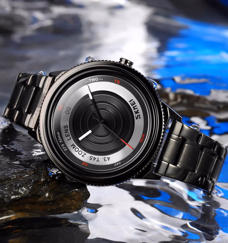 Men's Luxury Waterproof Quartz Watch with Wheel Design — image 3