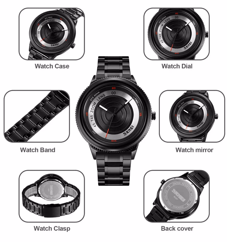 Men's Luxury Waterproof Quartz Watch with Wheel Design — image 5