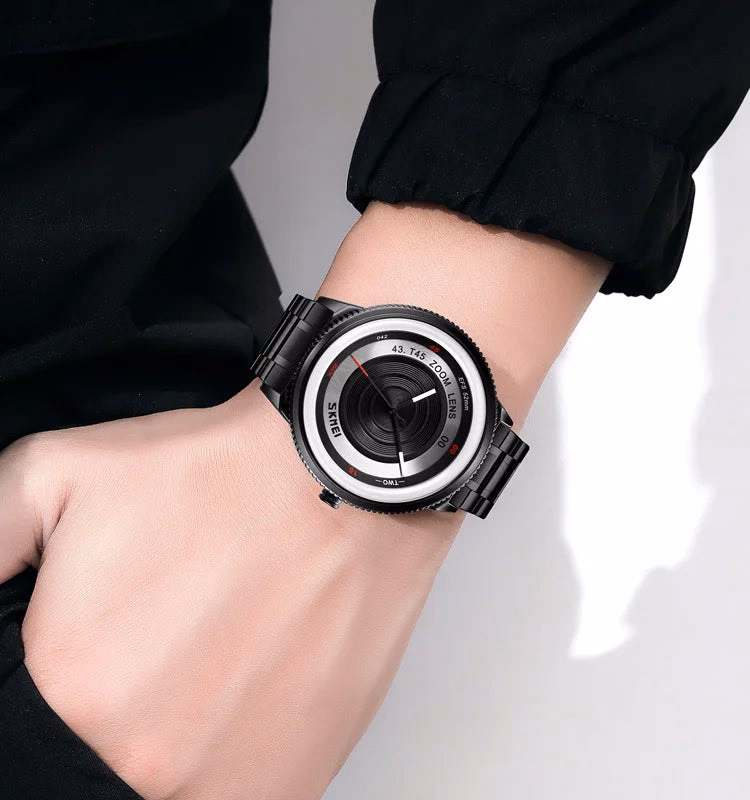 Men's Luxury Waterproof Quartz Watch with Wheel Design — image 4