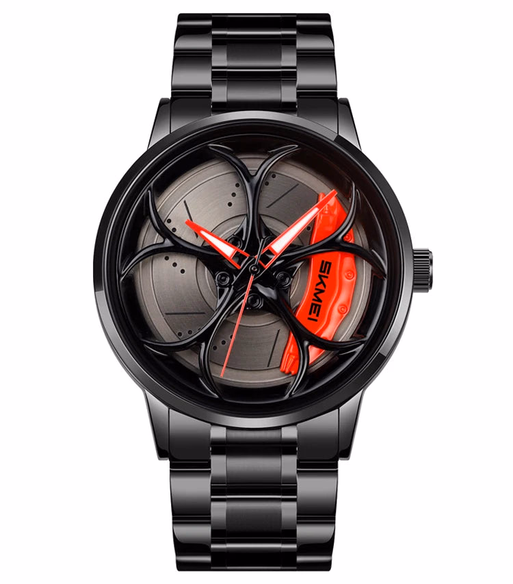 Men's Luxury Quartz Watch Waterproof Car Wheel Design — image 8