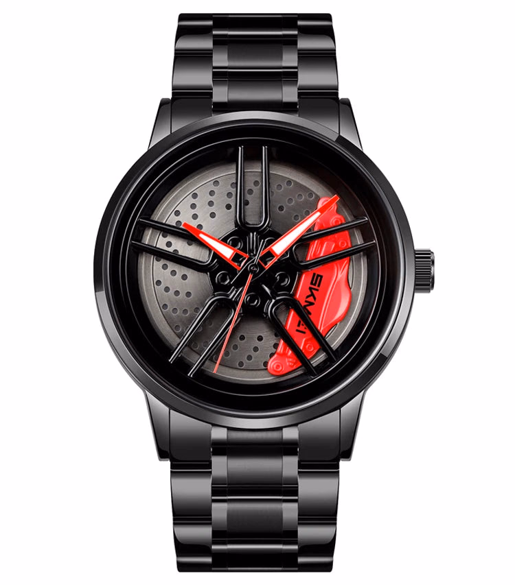 Men's Luxury Quartz Watch Waterproof Car Wheel Design — image 7