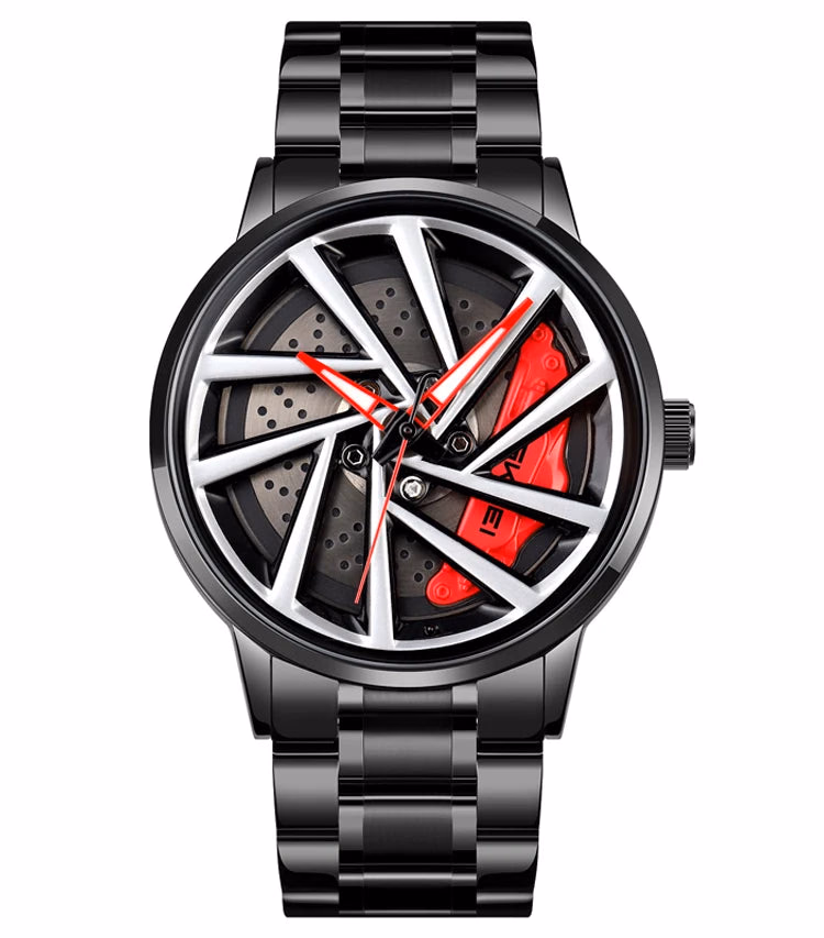 Men's Luxury Quartz Watch Waterproof Car Wheel Design — image 9