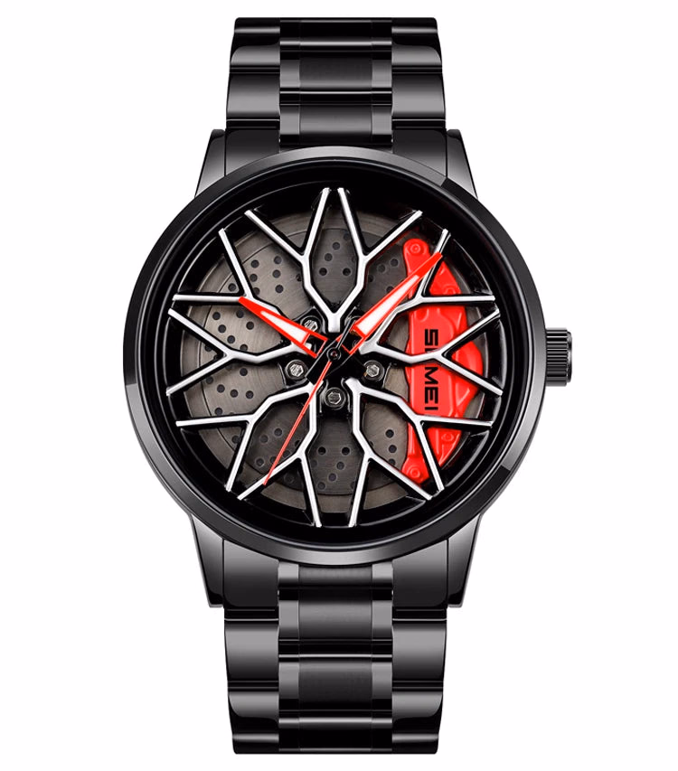 Men's Luxury Quartz Watch Waterproof Car Wheel Design — image 2