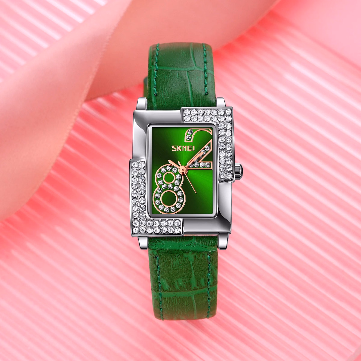 Ladies Quartz Watch, Elegant Leather — image 2