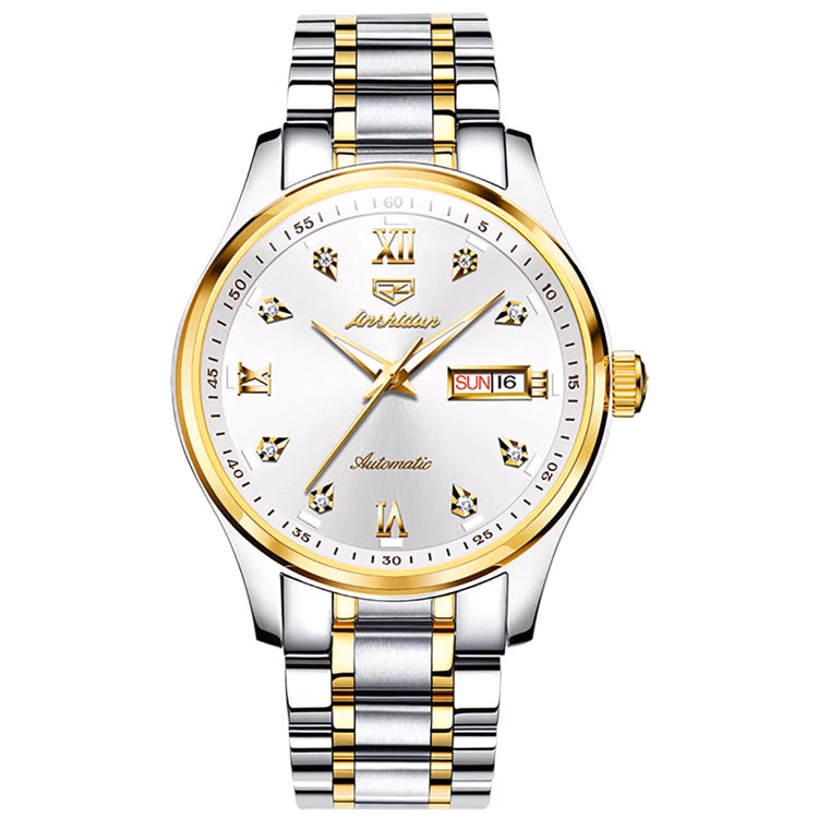 JSDUN Men's 39mm Stainless Steel Waterproof Mechanical Watch — image 14