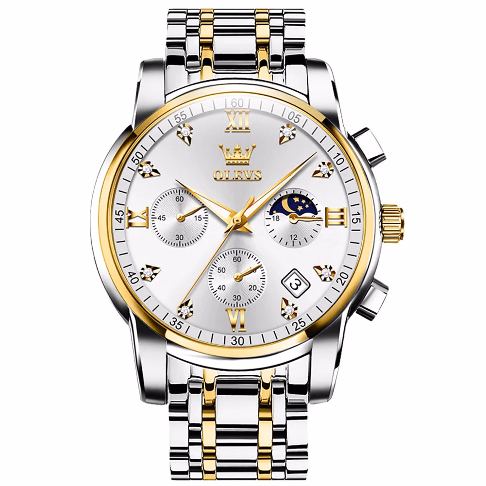 OELVS Men's Luxury Waterproof Quartz Sport Watch — image 10
