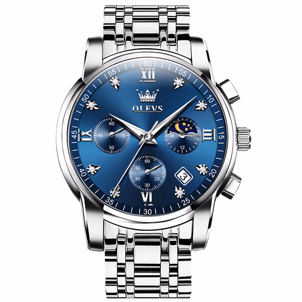 OELVS Men's Luxury Waterproof Quartz Sport Watch — image 11