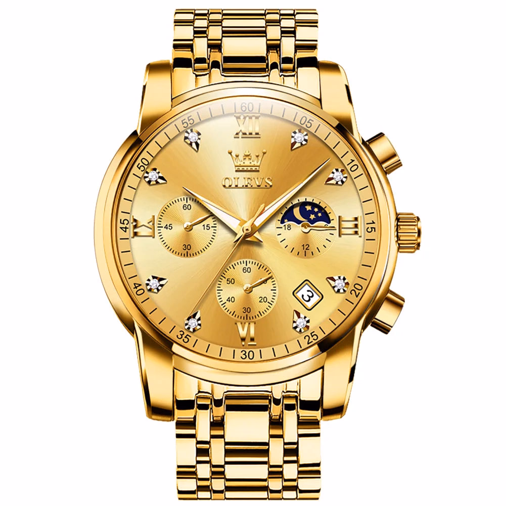 OELVS Men's Luxury Waterproof Quartz Sport Watch — image 14