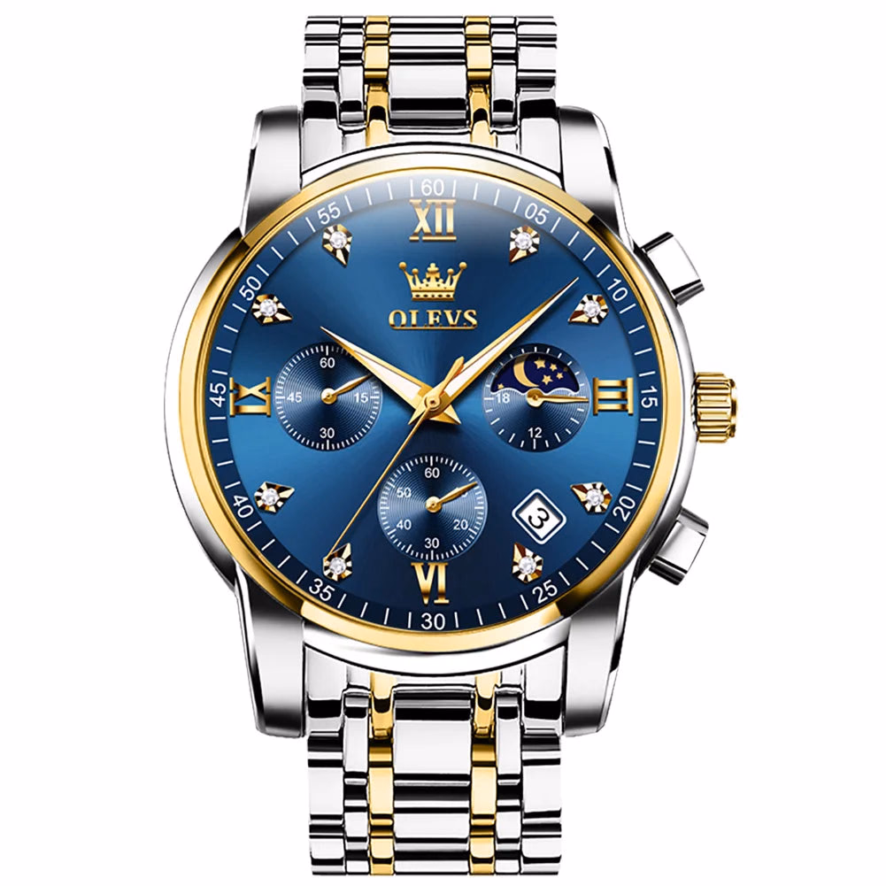 OELVS Men's Luxury Waterproof Quartz Sport Watch — image 8