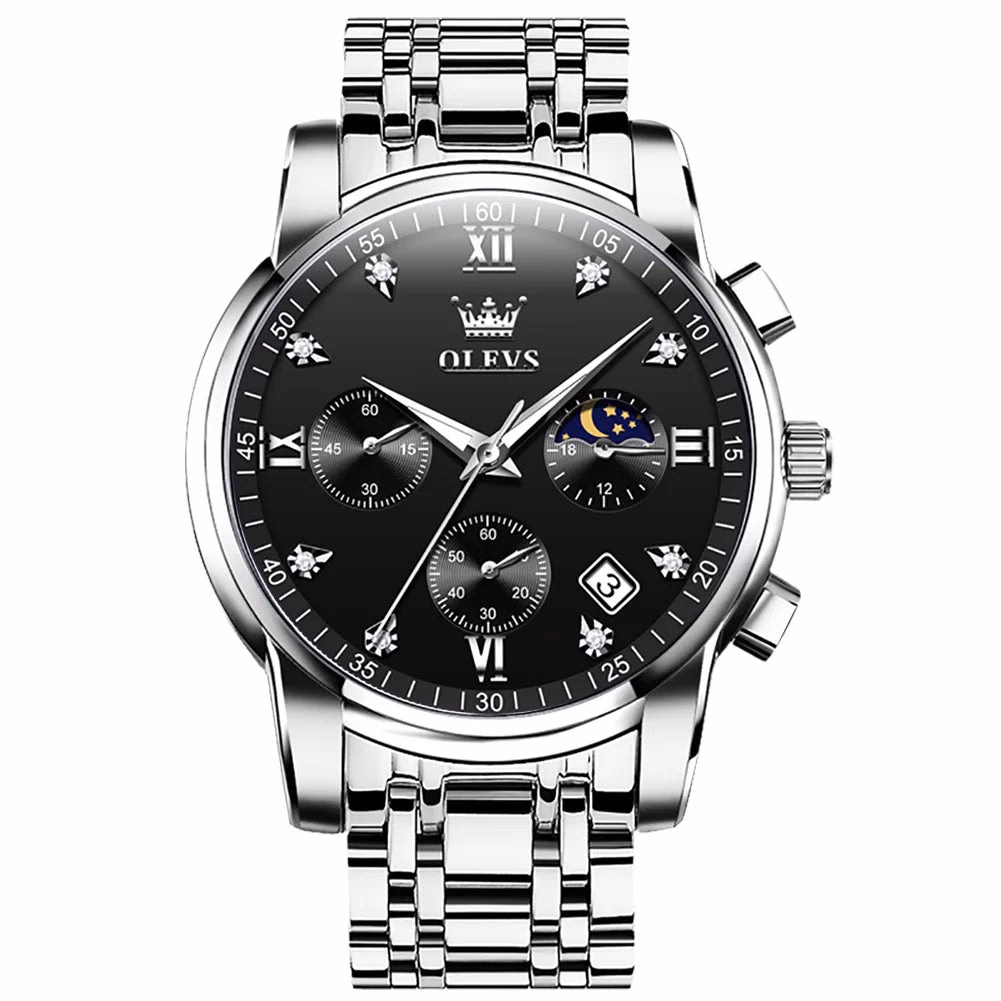 OELVS Men's Luxury Waterproof Quartz Sport Watch — image 12