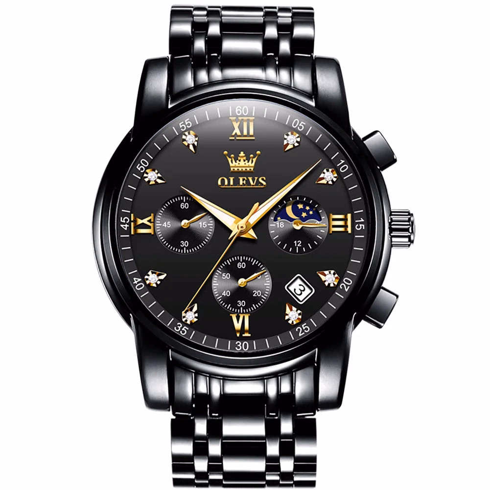 OELVS Men's Luxury Waterproof Quartz Sport Watch — image 7
