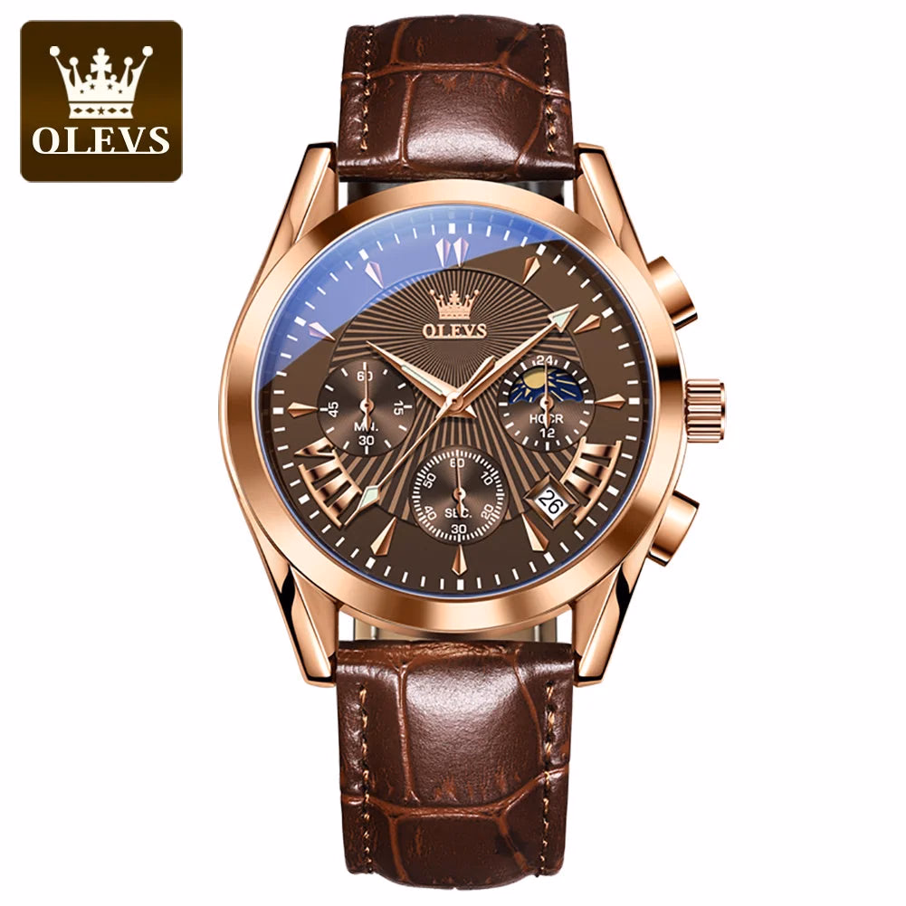 Olevs Men's Luxury Quartz Waterproof Business Watch — image 7