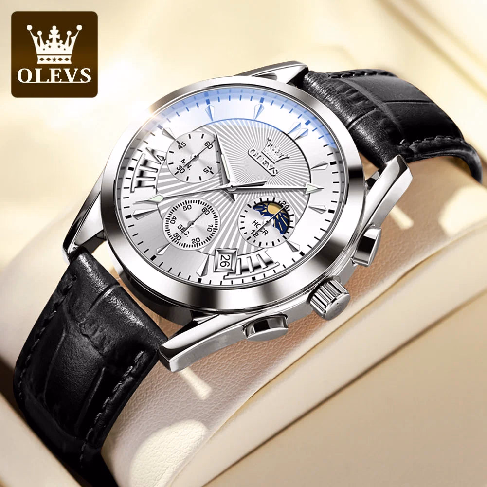 Olevs Men's Luxury Quartz Waterproof Business Watch — image 3