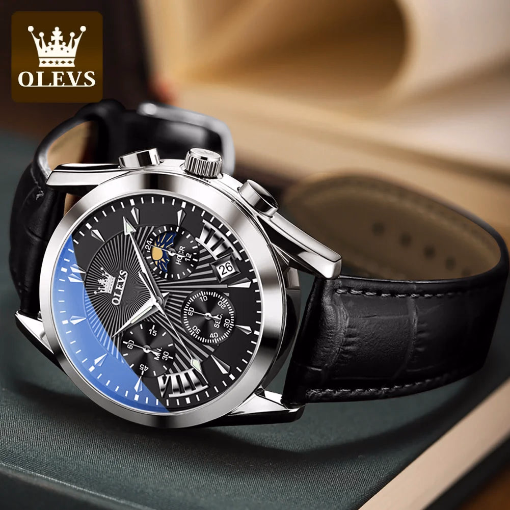 Olevs Men's Luxury Quartz Waterproof Business Watch — image 4