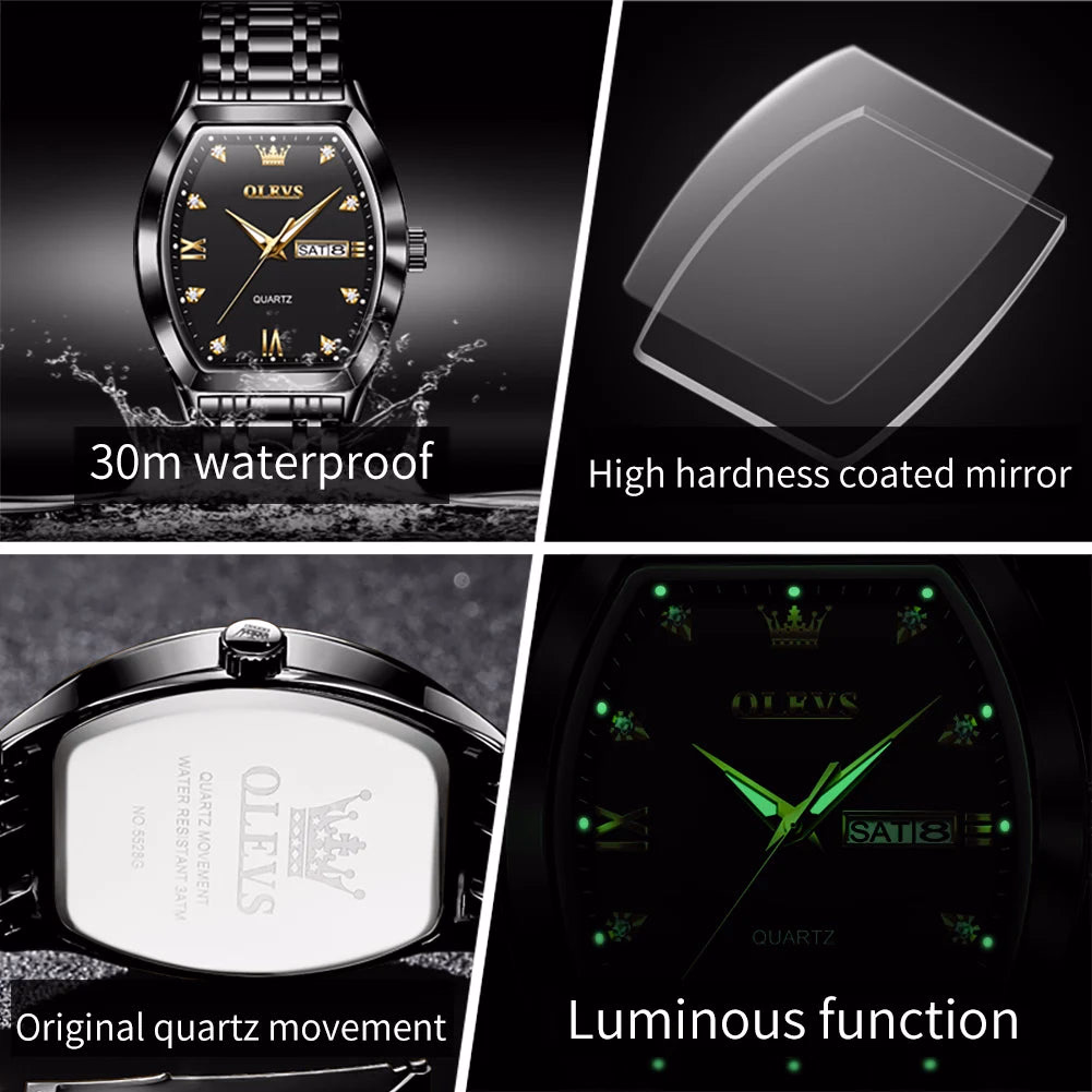 OLEVS Men's Waterproof Luxury Quartz Watch with Calendar — image 5