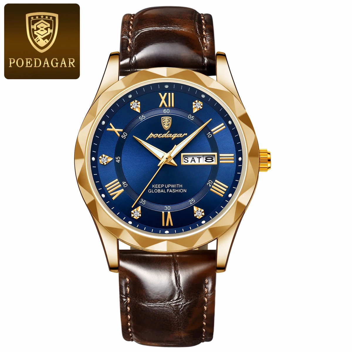Poedagar 615 Men's Luxury Quartz Watch - Green/Silver/Black/Gold Options — image 22