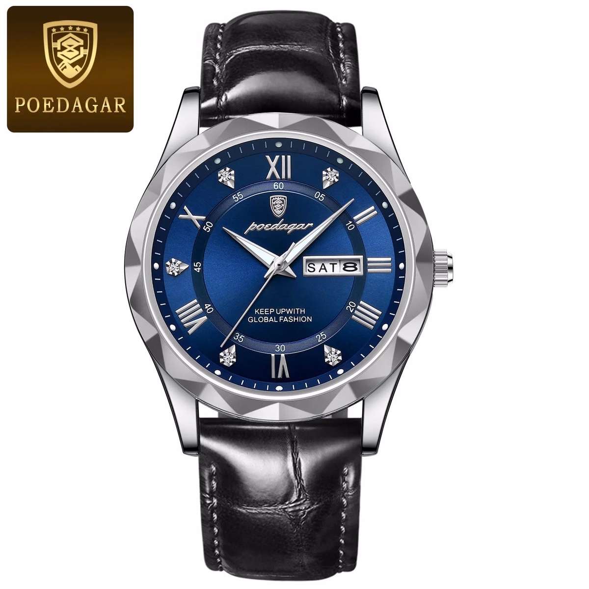 Poedagar 615 Men's Luxury Quartz Watch - Green/Silver/Black/Gold Options — image 25
