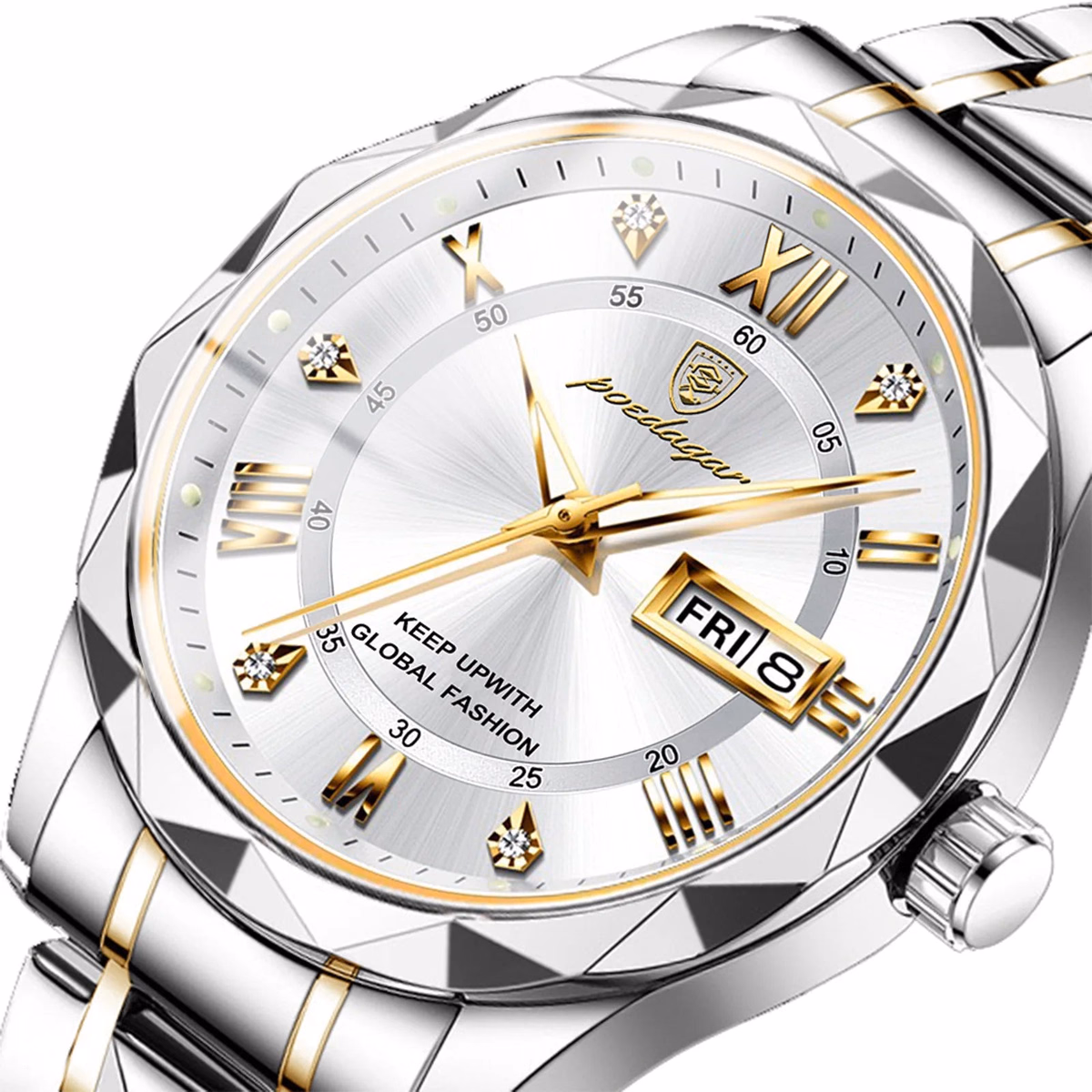 Poedagar 615 Men's Luxury Quartz Watch - Green/Silver/Black/Gold Options — image 11