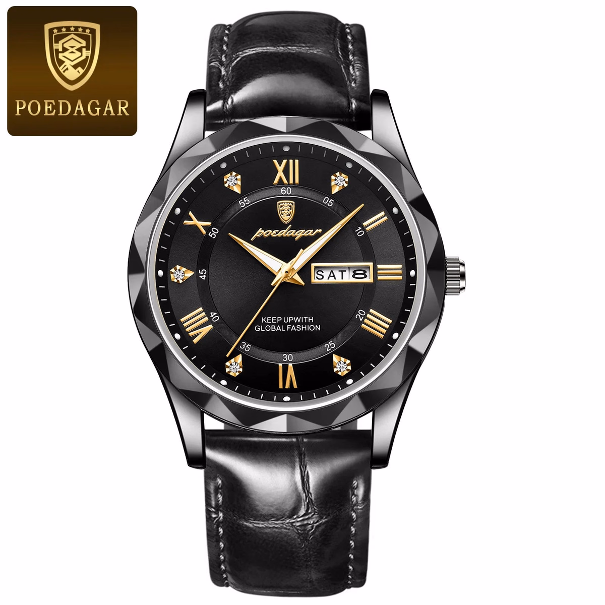 Poedagar 615 Men's Luxury Quartz Watch - Green/Silver/Black/Gold Options — image 23