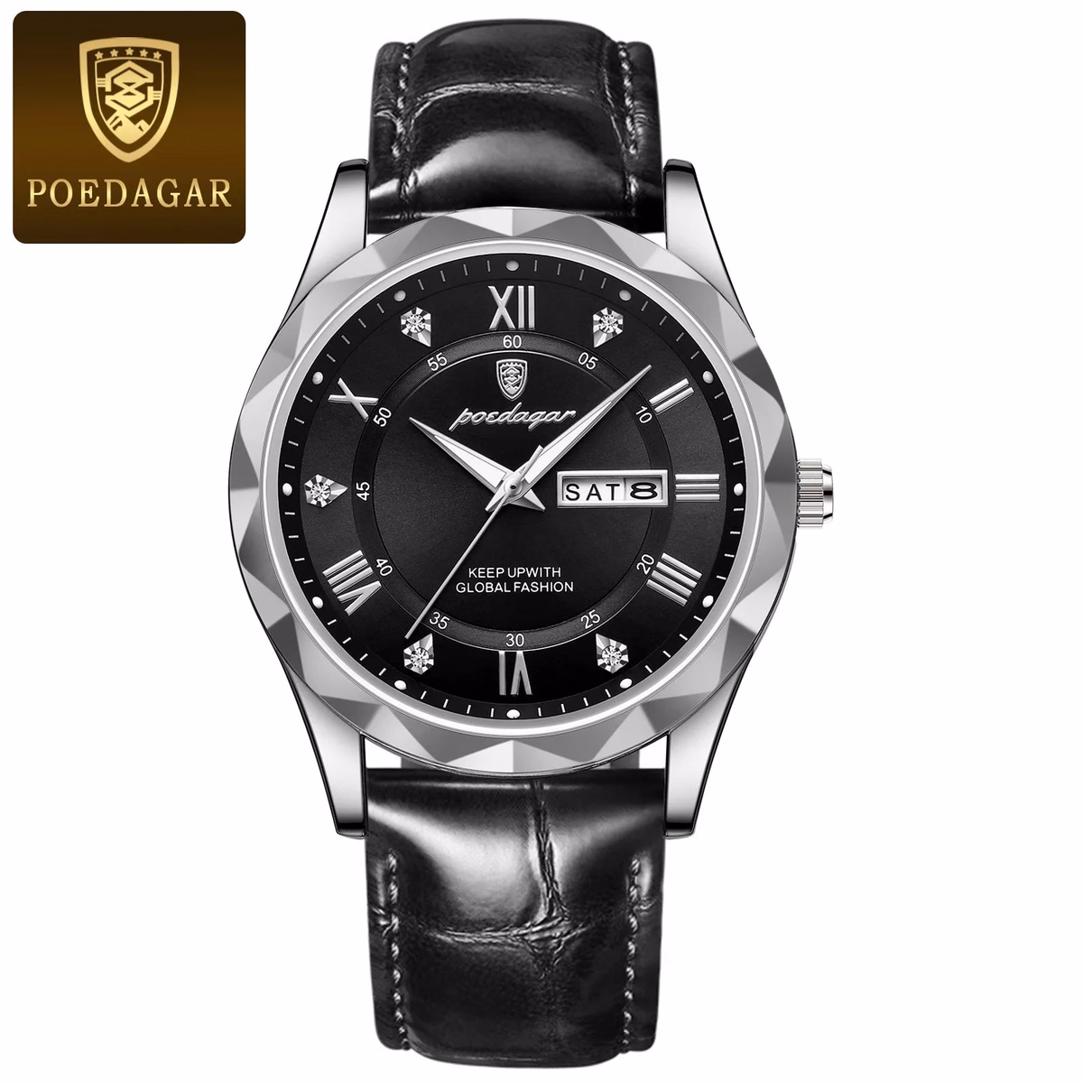 Poedagar 615 Men's Luxury Quartz Watch - Green/Silver/Black/Gold Options — image 24