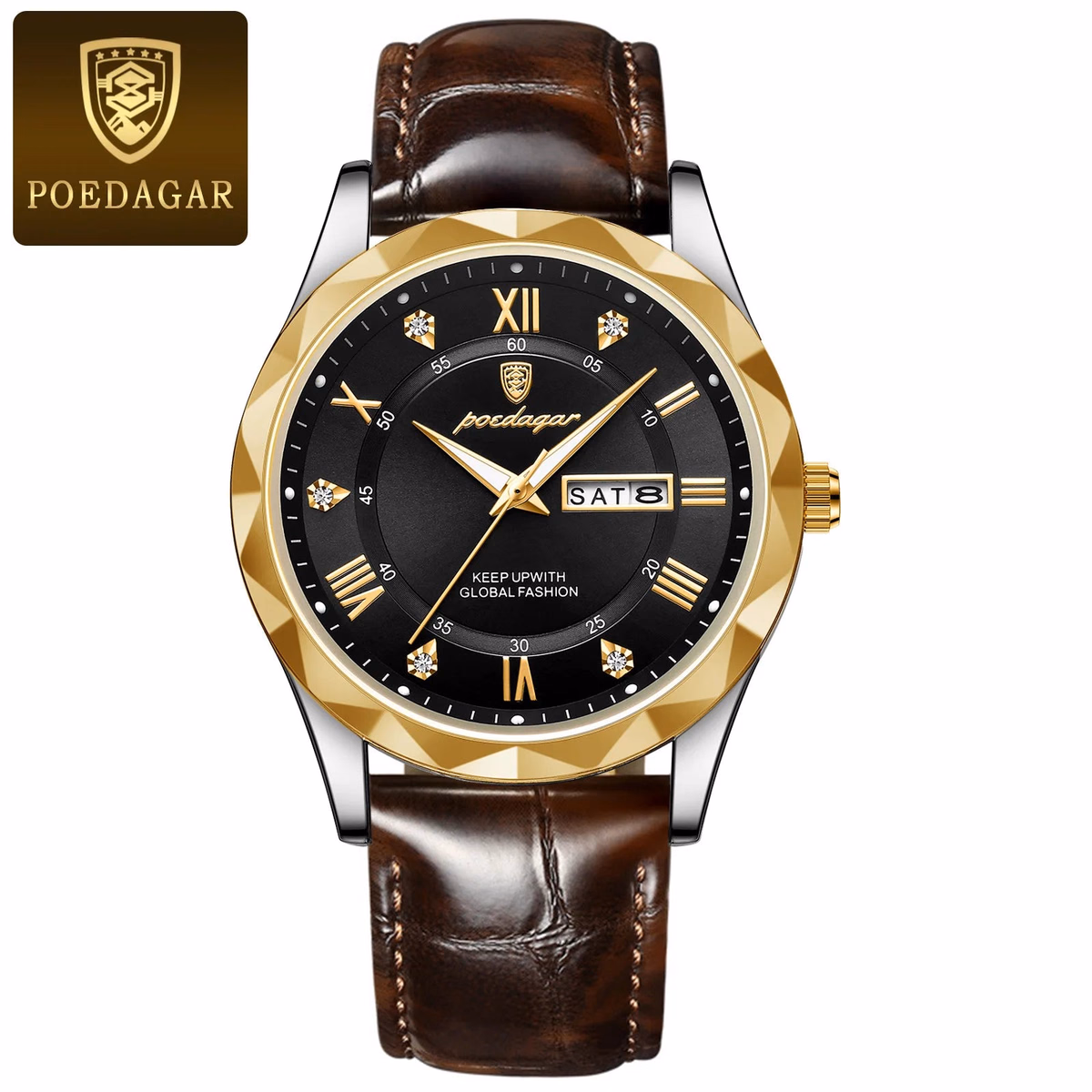 Poedagar 615 Men's Luxury Quartz Watch - Green/Silver/Black/Gold Options — image 17
