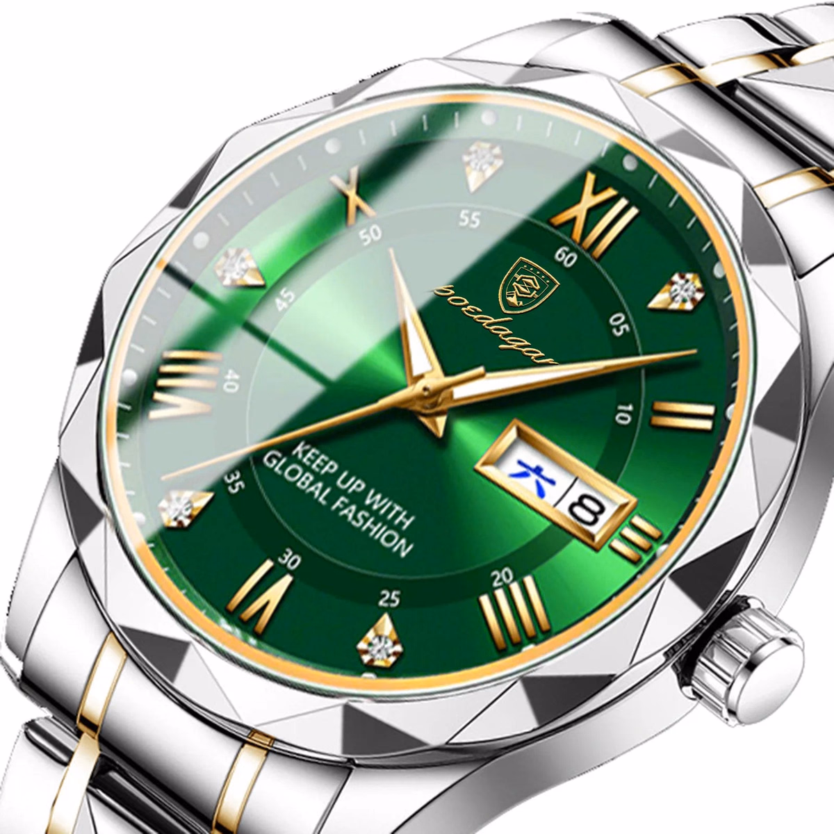 Poedagar 615 Men's Luxury Quartz Watch - Green/Silver/Black/Gold Options — image 13