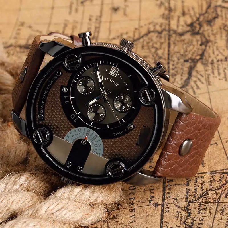 Men's Bold Large Dial Quartz Watch - Trendy Design — image 2