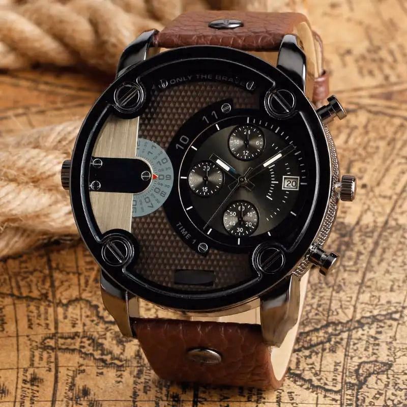 Men's Bold Large Dial Quartz Watch - Trendy Design — image 4