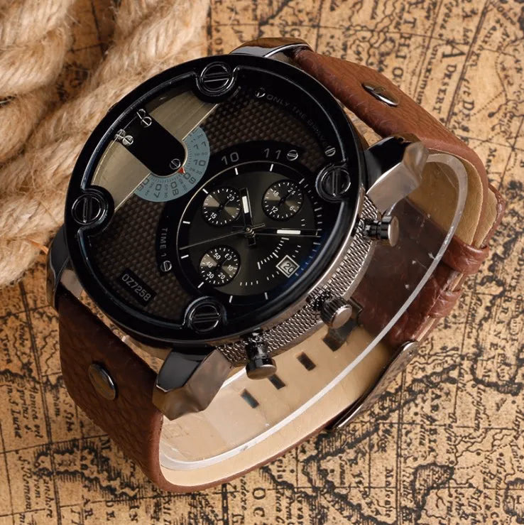 Men's Bold Large Dial Quartz Watch - Trendy Design — image 7