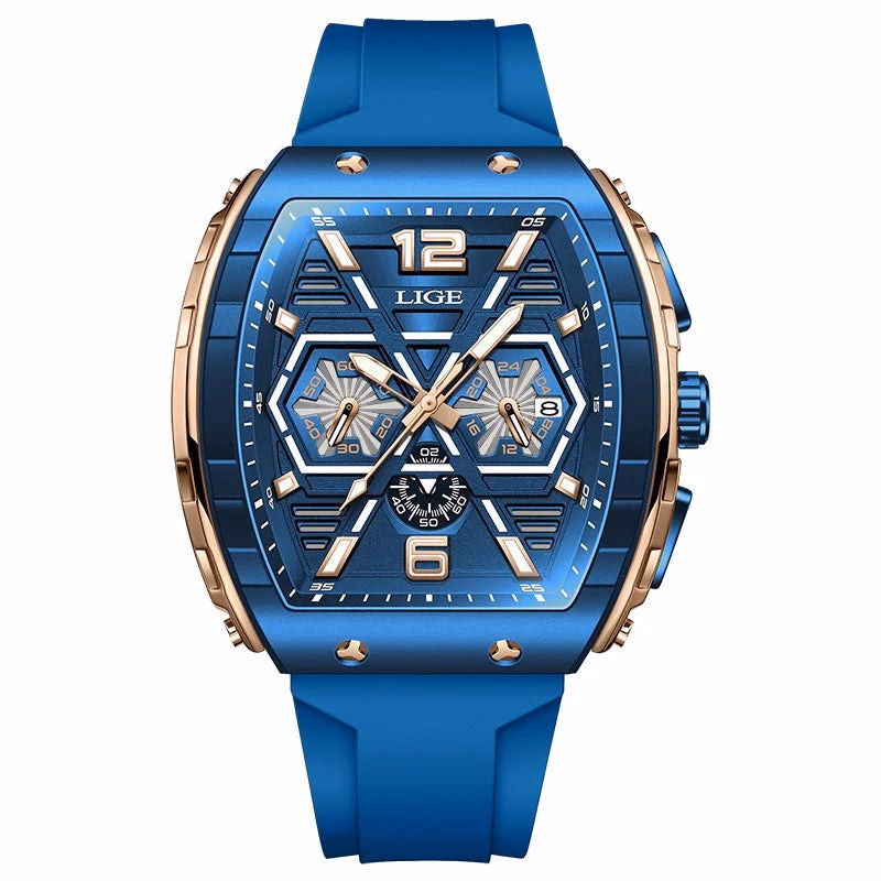LIGE Men's Luminous Waterproof Quartz Chronograph Watch — image 12
