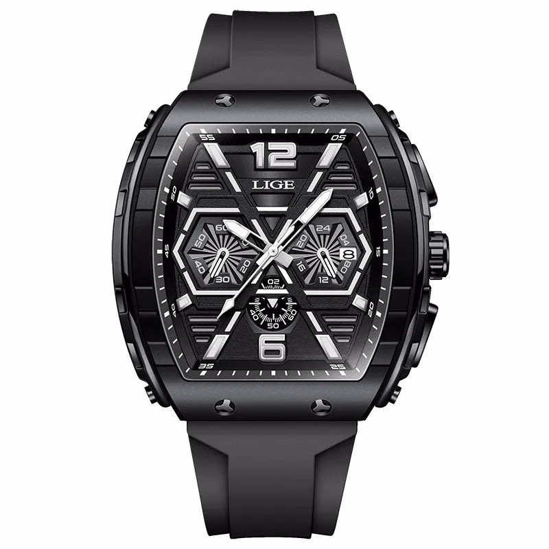 LIGE Men's Luminous Waterproof Quartz Chronograph Watch — image 11
