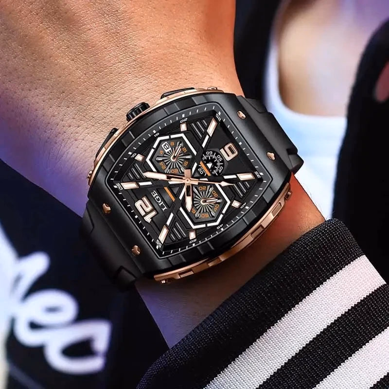 LIGE Men's Luminous Waterproof Quartz Chronograph Watch — image 6