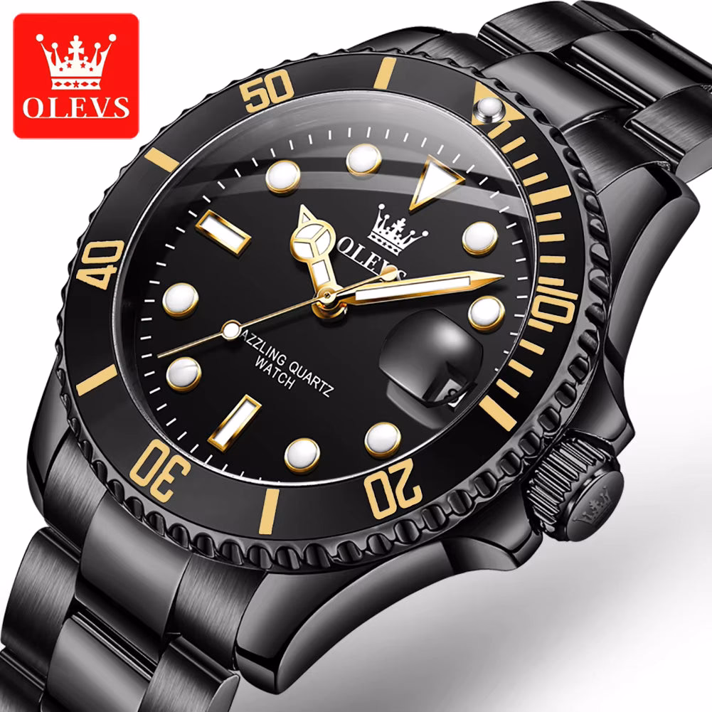 OLEVS Men's Quartz Waterproof Stainless Steel Watch — image 18