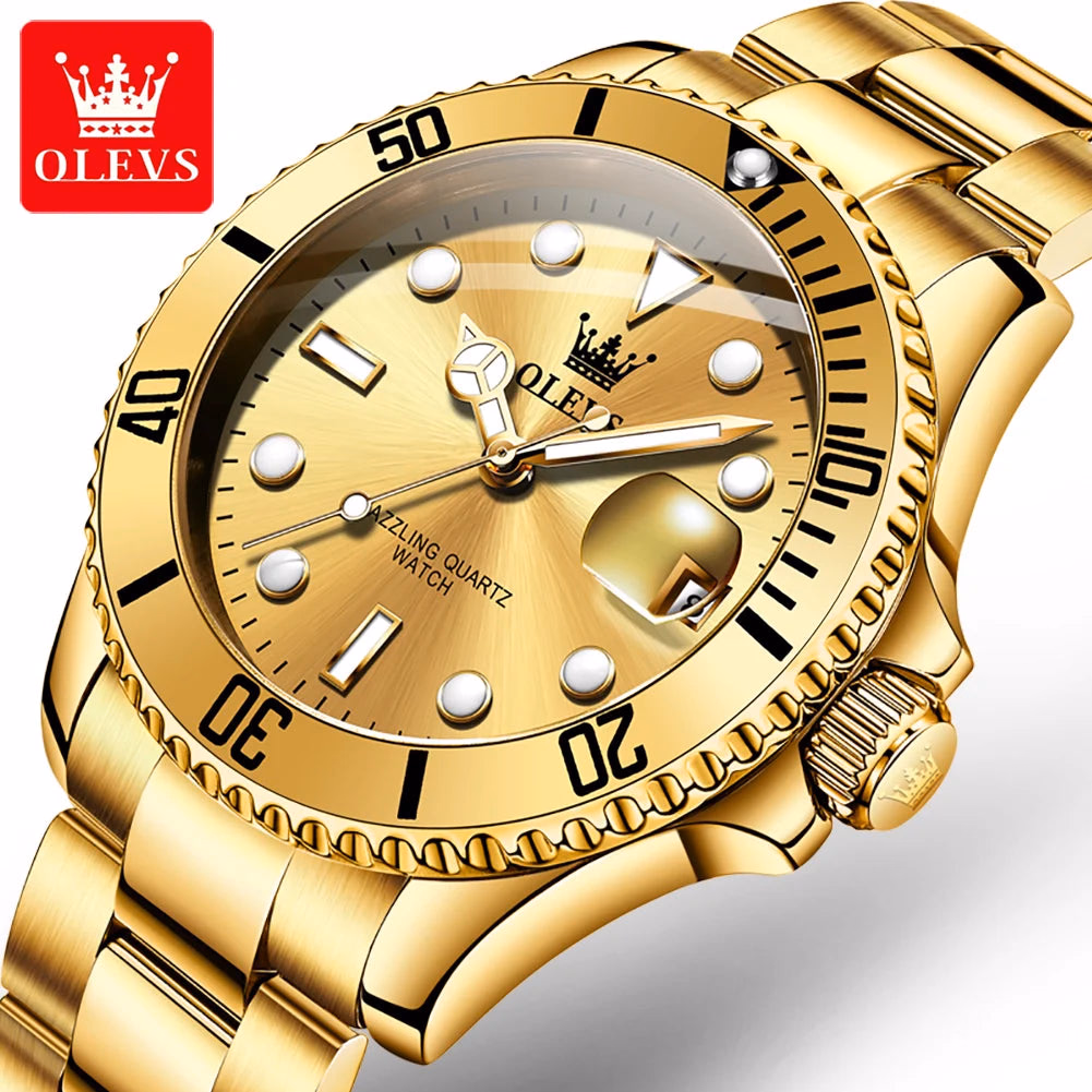 OLEVS Men's Quartz Waterproof Stainless Steel Watch — image 17