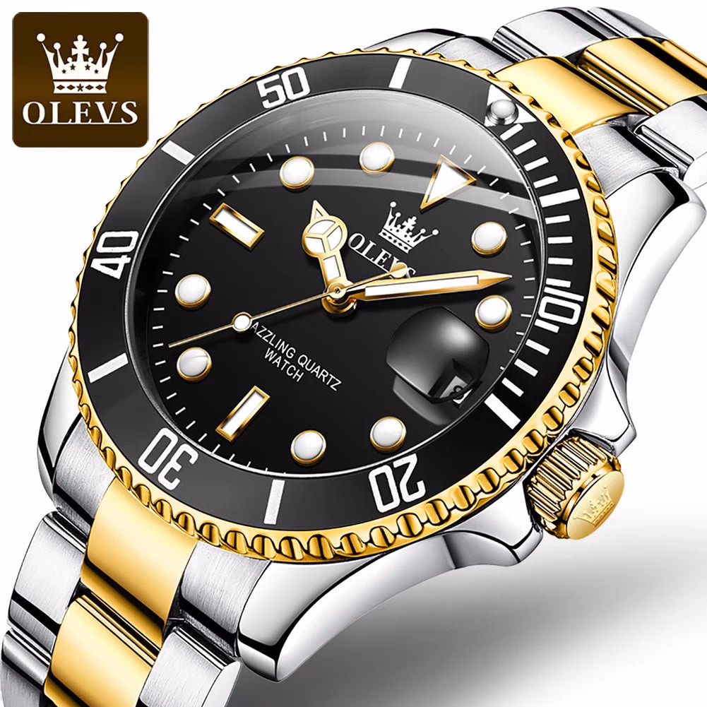 OLEVS Men's Quartz Waterproof Stainless Steel Watch — image 11
